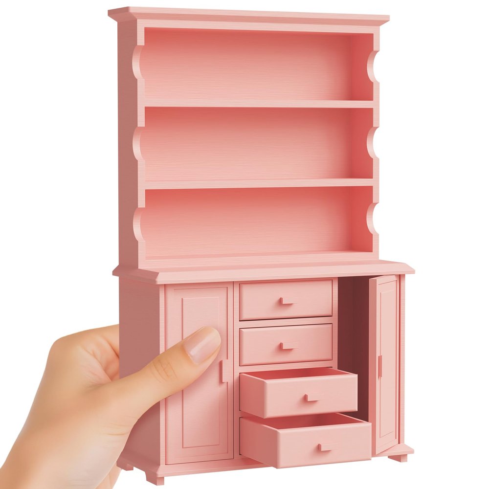 1:12 Scale Doll House Bookshelf, Bookshelf Dollhouse for Dollhouse Library, Living Room, Doll House Book Shelf with Realistic Details