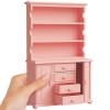 1:12 Scale Doll House Bookshelf, Bookshelf Dollhouse for Dollhouse Library, Living Room, Doll House Book Shelf with Realistic Details view 1
