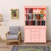 1:12 Scale Doll House Bookshelf, Bookshelf Dollhouse for Dollhouse Library, Living Room, Doll House Book Shelf with Realistic Details view 2