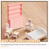1:12 Scale Doll House Bookshelf, Bookshelf Dollhouse for Dollhouse Library, Living Room, Doll House Book Shelf with Realistic Details view 4