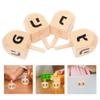 8 Pcs Wooden Dreidels, Hanukkah Dreidels Games, Hebrew Letters Spinning Tops Toys DIY Painted Wood Dreidel Chanukah Dreidel view 3