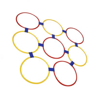 10PCS Kids Exercise Hoops Jumping Hopscotch Game Rings for Sensory Training Physical Fitness (Large)
