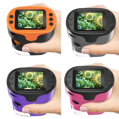 4 Pack BEBANG PM1000 Handheld Microscope for Kids (Orange + Grey + Pink + Purple)