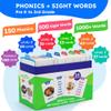 BenBen 650 Sight Words & Phonics Flash Cards, Learn to Read CVC, Blends, Long Vowel Sounds, Dolch & Fry High Frequency Site Words for Pre-k Kindergarten 1st 2nd 3rd Grade Kids Ages 3-9 view 3