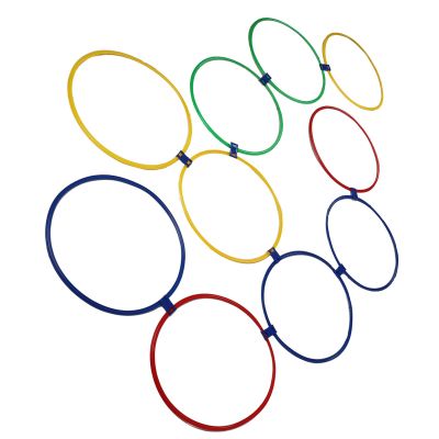 10PCS Kids Exercise Hoops Jumping Hopscotch Game Rings for Sensory Training Physical Fitness (Extra Large)