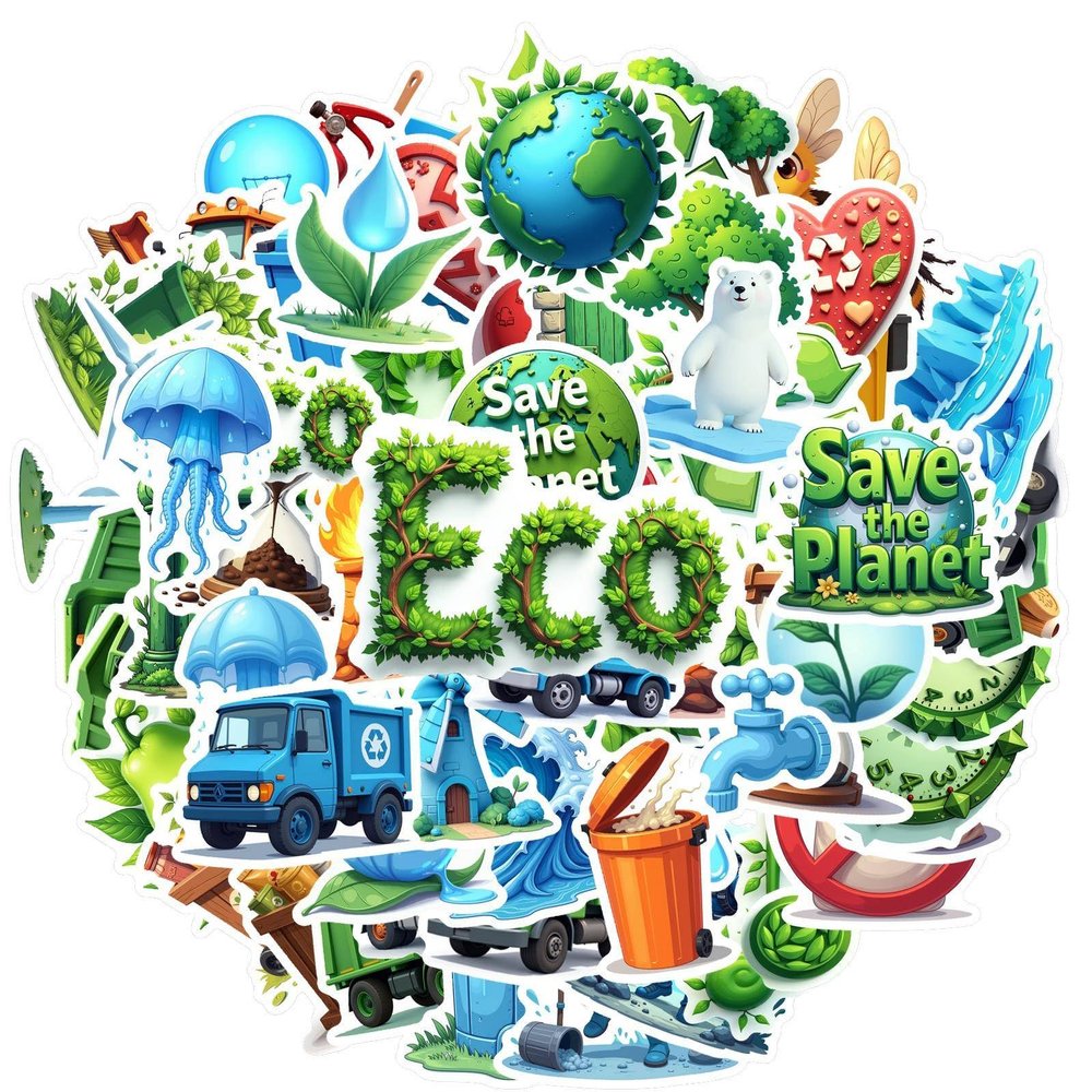 100Pcs Cartoon Earth Day Stickers, Waterproof Earth Day Sticker for Water Bottle Laptop Phone Cases Planner Skateboard Luggage Helmet Party Favor Decor, Ideal for Adults Teens Teacher Rewards C139W