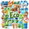 100Pcs Cartoon Earth Day Stickers, Waterproof Earth Day Sticker for Water Bottle Laptop Phone Cases Planner Skateboard Luggage Helmet Party Favor Decor, Ideal for Adults Teens Teacher Rewards C139W view 2