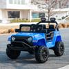 12V 7AH Kids Ride-On Truck Jeep, Electric Car with Parent Remote Control, Spring Suspension, LED Lights, Bluetooth, Music, Blue view 1