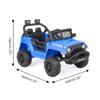 12V 7AH Kids Ride-On Truck Jeep, Electric Car with Parent Remote Control, Spring Suspension, LED Lights, Bluetooth, Music, Blue view 3