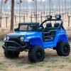 12V 7AH Kids Ride-On Truck Jeep, Electric Car with Parent Remote Control, Spring Suspension, LED Lights, Bluetooth, Music, Blue view 4