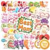 100Pcs Cartoon Mothers Day Stickers, Waterproof Mothers Day Sticker for Water Bottle Laptop Phone Cases Planner Skateboard Luggage Helmet Party Favor Decor Ideal for Adults Teens Teacher Rewards C139Z view 2
