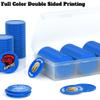 500 Custom Poker Chips, Personalized Drink Tokens with Own Logo, Image and Text, Double Side UV Full Color Printing Drink Chips for Bar, Party, Business Cards, Company Logo and Promotions (Blue) view 4