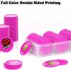 500 Custom Poker Chips, Personalized Drink Tokens with Own Logo, Image and Text, Double Side UV Full Color Printing Drink Chips for Bar, Party, Business Cards, Company Logo and Promotions (Rose Red) view 4