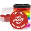 500 Custom Poker Chips, Personalized Drink Tokens with Own Logo, Image and Text, Double Side UV Full Color Printing Drink Chips for Bar, Party, Business Cards, Company Logo and Promotions (Red) view 1
