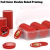 500 Custom Poker Chips, Personalized Drink Tokens with Own Logo, Image and Text, Double Side UV Full Color Printing Drink Chips for Bar, Party, Business Cards, Company Logo and Promotions (Red) view 4