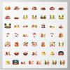 100Pcs Cartoon Fruits Vegetable Stickers, Waterproof Fruits Vegetable Sticker for Water Bottle Laptop Phone Cases Planner Luggage Helmet Party Favor Decor, Ideal for Adults Teens Teacher Rewards C134N view 3