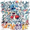 100Pcs Cartoon Shark Stickers, Waterproof Shark Sticker for Water Bottle Laptop Phone Cases Planner Skateboard Luggage Helmet Party Favor Decor, Ideal for Adults Teens Teacher Rewards C1392 view 2