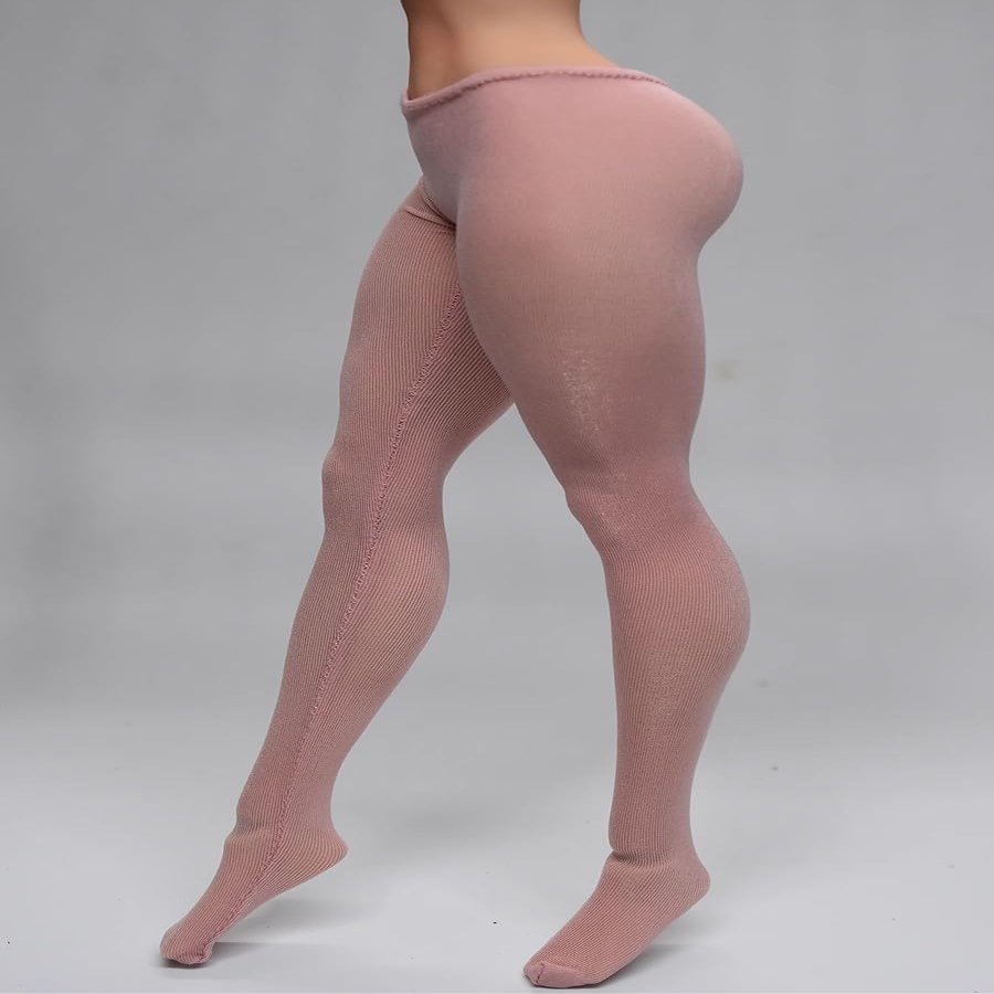 1/6 Scale Female Clothes Pantyhose Socks for 12-inches Female Action Figure Body, Semi-Transparent Pantyhose Sheer Tights Stockings for 1/6 Girl Doll Costume Pantyhose Clothing Accessory (Pink)