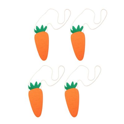 TOYANDONA 4pcs Adorable Carrot Bags for Girls Fun Crossbody Purse Easter Accessories and School Bag for Little Girls Design
