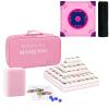 AzulHome American Mahjong Game Set, 166 Premium Pink Tiles, One Pink American Neoprene Mahjong Mat with Stroge Bag, Mahjong Tile Set view 1
