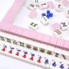 AzulHome American Mahjong Game Set, 166 Premium Pink Tiles, One Pink American Neoprene Mahjong Mat with Stroge Bag, Mahjong Tile Set view 2