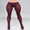 1/6 Scale Female Clothes Pantyhose Socks for 12-inches Female Action Figure Body, Semi-Transparent Pantyhose Sheer Tights Stockings for 1/6 Girl Doll Costume Pantyhose Clothing Accessory (Claret-red) view 1