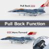 Crelloci Diecast Metal Alloy Fighter Jet Military Airplane Toy with Mist Spray, Lights & Sounds, Pull Back Function Army Air Force Aircraft for Kids, Toddlers Ages 3+, Gift for Boys Girls (Blue) view 4