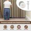 12MM Baby Gate Extender Extension, 4 Pack Baby Gate Replacement Parts, M8 Replacement Bolt Part for Child Safety Pressure Mounted Safety Gates with Wall Protector for Stairs Cup Guard view 3