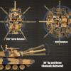Supdex 1/24 RC Tank, Remote Control US M1A2 Abrams Army Model Tank with Sound Effects, Lights and Smoke, 2.4G Military Model Toy for Kids, Perfect Birthday for Boys 6+ Years Old view 3