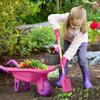 Qtioucp Kids Gardening Tools Outdoor Toys Set Backyard Play with Wheelbarrow Educational STEM Learning Pretend Toys Outdoor Indoor for Toddlers Kids Boys Girls view 2