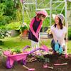 Qtioucp Kids Gardening Tools Outdoor Toys Set Backyard Play with Wheelbarrow Educational STEM Learning Pretend Toys Outdoor Indoor for Toddlers Kids Boys Girls view 4
