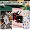 Chinese Printed Mahjong Mat with Edges, Soft and Durability Square Gaming Table Cover with Black Carrying Bag(Brown-1,29.53x29.53 in) view 3