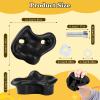 10PCS Black Rock Climbing Holds, Rock Climbing Wall for Kids, Extra Large Size Climbing Rock Wall Grips with Mounting Hardware and Wrench for Indoor Outdoor Playground, Installed on Wooden Board view 2