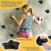 10PCS Black Rock Climbing Holds, Rock Climbing Wall for Kids, Extra Large Size Climbing Rock Wall Grips with Mounting Hardware and Wrench for Indoor Outdoor Playground, Installed on Wooden Board view 3