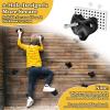 10PCS Black Rock Climbing Holds, Rock Climbing Wall for Kids, Extra Large Size Climbing Rock Wall Grips with Mounting Hardware and Wrench for Indoor Outdoor Playground, Installed on Wooden Board view 4