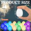 Wettarn 204 Pcs Glow in the Dark Easter Eggs Bulk Plastic Fillable Christian Religious Light up Easter Eggs Hunt Basket Stuffers Fillers for Party Favors Gifts Prize view 2