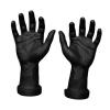 2Pcs Male Hand Model Toy Left and Right Spooky Realistic Halloween Decoration Fake Hands for Cosplay Decoration Party, Black view 1