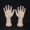 2Pcs Male Hand Model Toy Left and Right Spooky Realistic Halloween Decoration Fake Hands for Cosplay Decoration Party, Skin view 4
