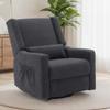 Tbfit Nursery Rocking Chair, 360 Swivel Recliner Chair with Lumbar Support for Bedroom, Comfy Upholstered Armchair with Pillows & Footrest for Living Room & Baby Room view 1