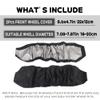 2Pcs Baby Stroller Wheel Cover, Dustproof Kid Baby Wheelchair Protector Baby Stroller Wheel Covers Pushchair Wheel Cover Stroller Accessory (M) view 2