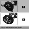 2Pcs Baby Stroller Wheel Cover, Dustproof Kid Baby Wheelchair Protector Baby Stroller Wheel Covers Pushchair Wheel Cover Stroller Accessory (L) view 3