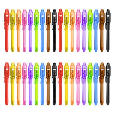Invisible Ink Pen with UV Light, 36 Pcs Spy Pens, Party Favors for Kids 8-12 4-8, Classroom Prizes for Students, Magic Marker for Secret Messages, Party Birthday Halloween Goodies Christmas Stuffers