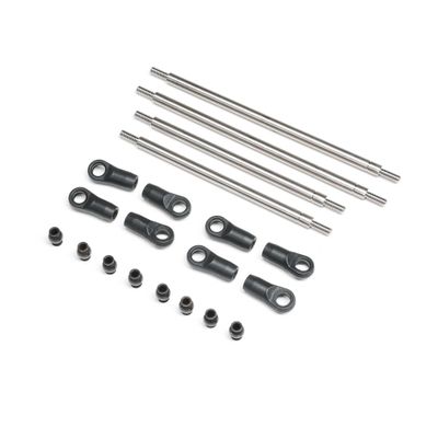 Axial Rear Upper/Lower 4WS Links Set, Titanium: AXP8, AXI-2207