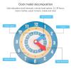 PRETYZOOM Teaching Clock for Boys and Girls Boys and Girls Wall Clock Time Teaching Educational Tool view 4