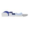 FDP SoftScape Curvy Corner Climber, Indoor Active Play Structure for Toddlers and Kids, Safe Soft Foam for Crawling and Sliding, 4-Piece Set - Navy/Powder Blue view 3