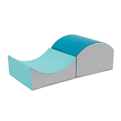 FDP SoftScape Curvy in and Out Playtime Climber, Indoor Active Play Structure for Toddlers and Kids, Safe Soft Foam for Crawling and Sliding, 2-Piece Set - Contemporary