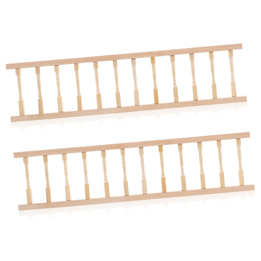 2pcs Scale Handrail Models for Dollhouse Detailed Craftsmanship for Miniature House Accessories