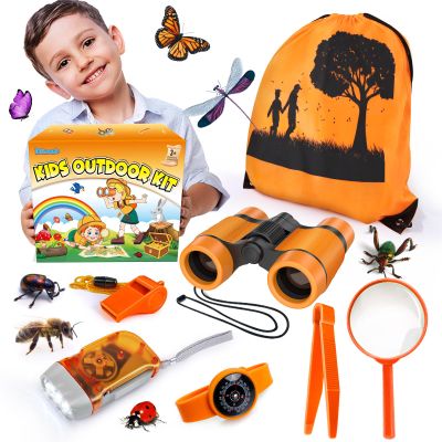 YOPINSAND Kids Explorer Kit & Bug Catcher Kit, Camping Gear for Kids, Outdoor Exploration Set with Backpack & Binoculars, Ideal Outdoor Adventure Toys for Boys Girls 3-12