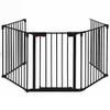 115 Inch Length 5 Panel Adjustable Wide Fireplace Fence-White view 1