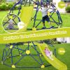 GLACER Climbing Dome & Slide Playset w/ 400 LBS Capacity for Kids Aged 3-10, Perfect for Backyard, Garden, or Park, 96" L x 72" W x 36" H (Blue) view 3